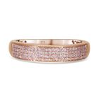 Natürlicher, rosa Diamant-Ring, I3, 375 Gold (Größe 17.00) ca. 0,25 ct
