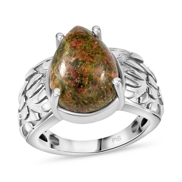 Unakite Ring, Silberton, (Gr&ouml;&szlig;e 18.00) ca. 6.78 ct image number 4