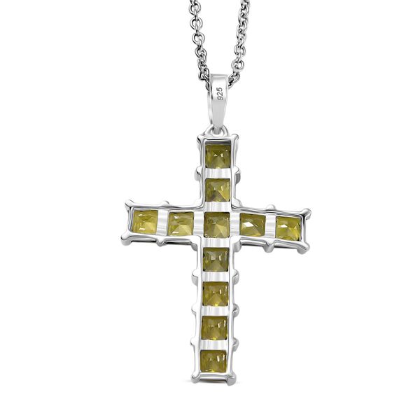 D'Joy Lustro Stella Peridot Zirkonia Schmuckset ca. 50 cm 925 Silber und Edelstahl image number 4