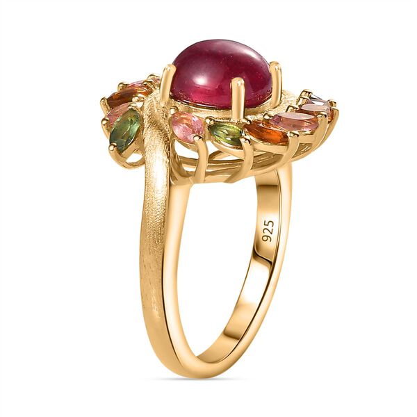 AA afrikanischer Rubin  und Multi-Turmalin-Ring - 4,63 ct. image number 5