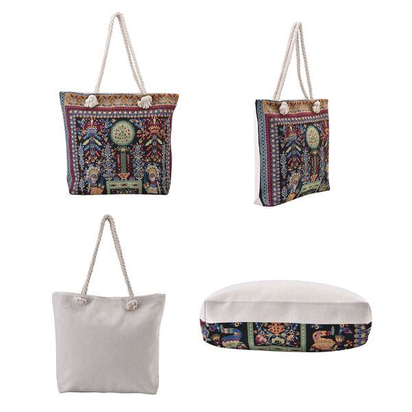 Mehrfarbige Jute-Tasche image number 4