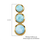 Larimar-Ohrringe, 925 Silber vergoldet ca. 7.11 ct image number 4