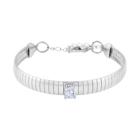 Weißes Zirkonia-Armband, 19 cm - 3 ct.