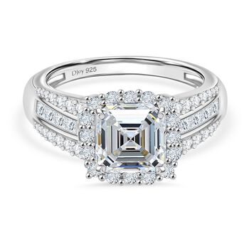 D&rsquo;joy Moissanit Ring 925 Silber rhodiniert (Gr&ouml;&szlig;e 18.00) ca. 2,51 ct