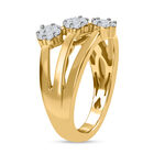 Diamant Ring 925 Silber Gelbgold Vermeil image number 4