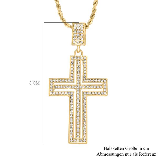 Wei&szlig;er Kristall-Anh&auml;nger mit Kette - 8 ct. image number 5