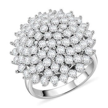 Wei&szlig;er Zirkonia Ring Nickelfreies Messing (Gr&ouml;&szlig;e 17.25)