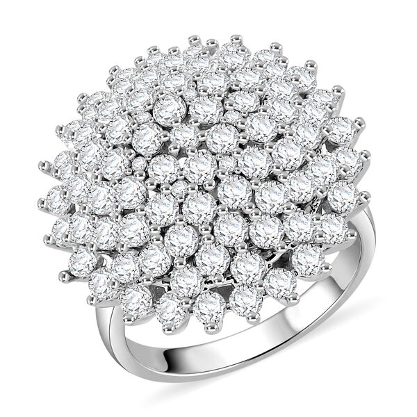 Wei&szlig;er Zirkonia Ring Nickelfreies Messing (Gr&ouml;&szlig;e 17.25)