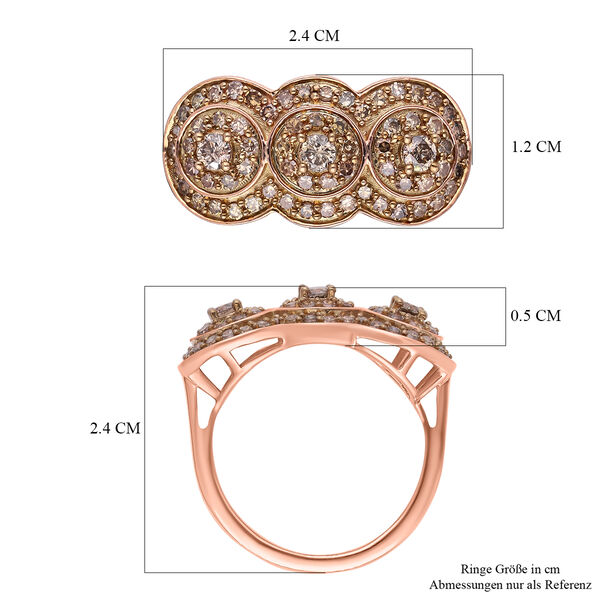 Nat&uuml;rlicher Champagner-Diamant-Ring - 1 ct. image number 6