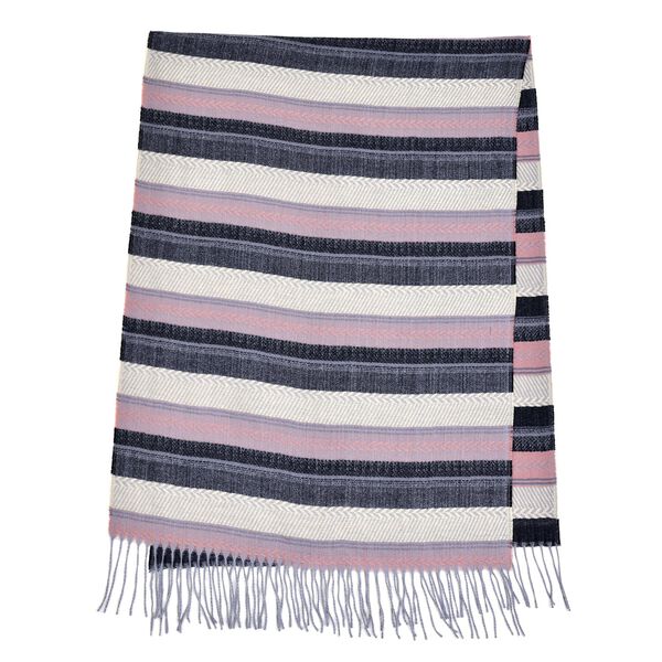 Gewebter Schal, Größe 70x184 cm, Weiß und Rosa image number 0