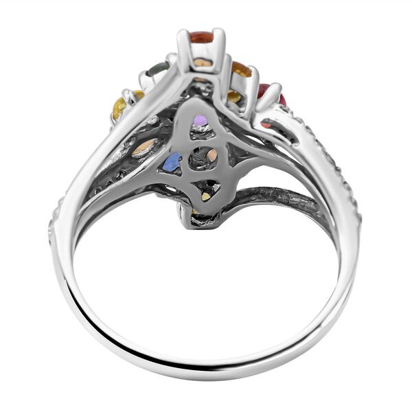 Mehrfarbiger Saphir und Zirkon-Ring - 2,64 ct. image number 3