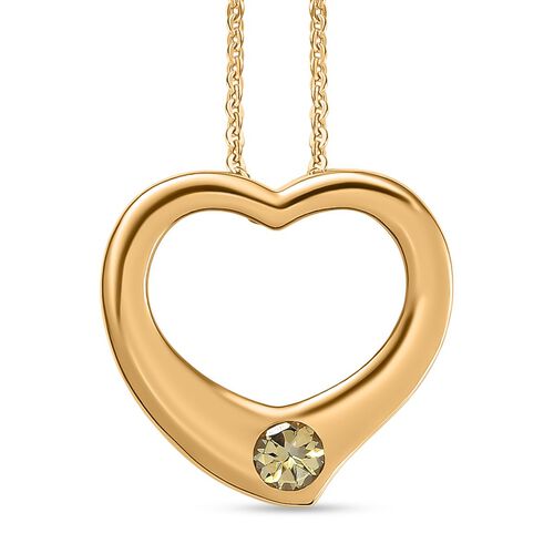 AA Natürlicher goldener Tansanit Anhänger mit kette 925 Silber 750 Gelb Vergoldet ca. 0.21 ct image number 0