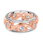 Moissanit Ring 925 Silber (Größe 18.00) ca. 0,85 ct