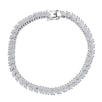 LUXURIANT SI-GH Labor Baguette Diamant 18,5cm Armband - 4 ct.