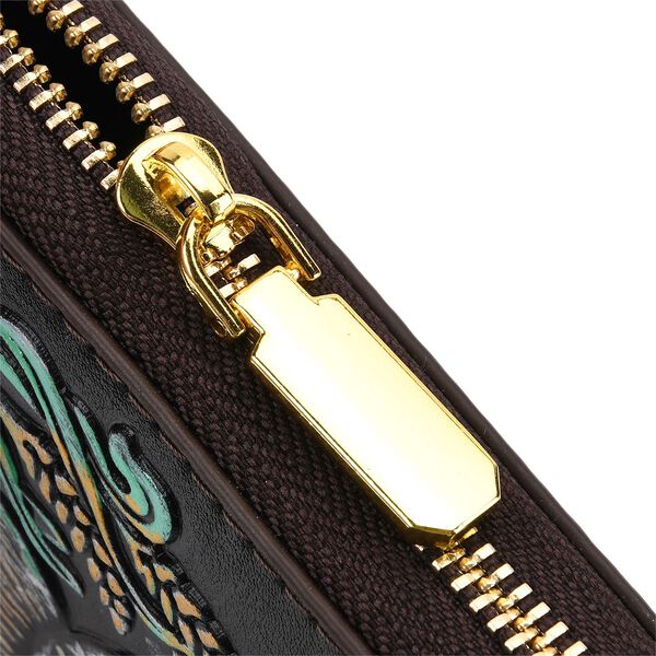 PU-Brieftasche mit geprägtem Kaninchenmuster, 19x2,5x10cm, Schwarz und weiß image number 6