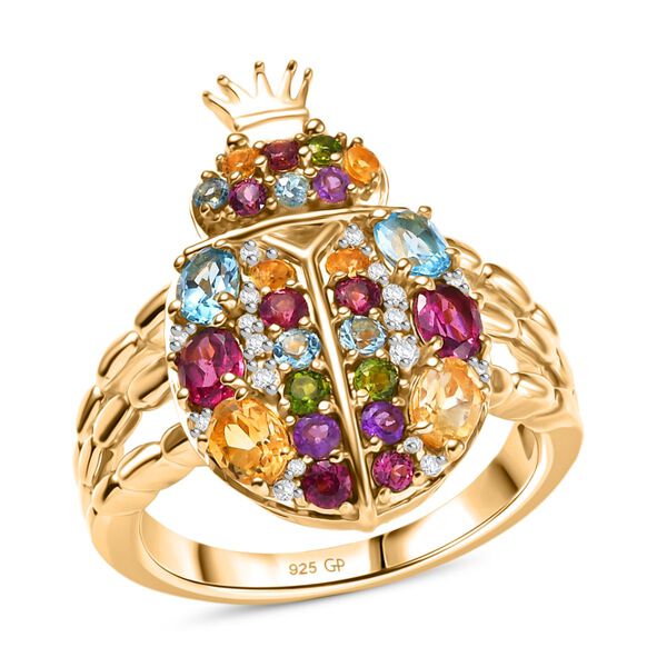 GP Trionfo Kollektion- Rhodolith Granat und Multi Edelstein Ring - 2,21 ct. image number 5