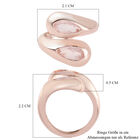 Rosenquarz Bypass-Ring, 925 Silber rosévergoldet  ca. 2,13 ct image number 6