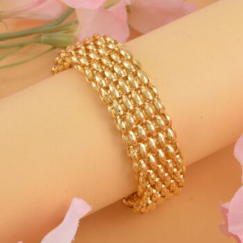 Reiner Edelstahl IP-Gelbbeschichtung Armband ca. 19 cm + 3.5 cm Extender, ca. 20,50g