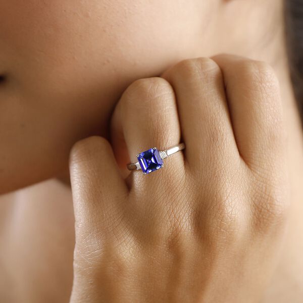RHAPSODY AAAA Tansanit und Diamant Ring in 950 Platin - 2,09 ct. image number 3