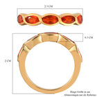 Mexikanischer Kirschfeuer Opal 5-Stein-Ring, 925 Silber vergoldet  ca. 0,78 ct image number 6