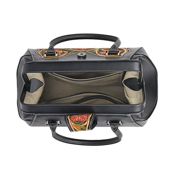 Grand Pelle  - Echtleder Handtasche, 35,5x23x18 cm, schwarz image number 10