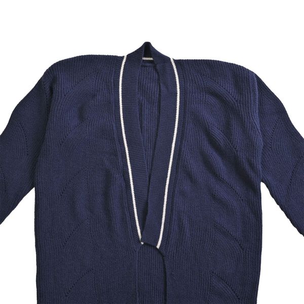 Longline Offener Cardigan, blau image number 2