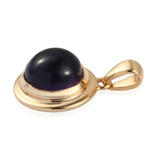 Afrikanischer Amethyst Chakra Anh&auml;nger 925 Silber vergoldet ca. 5,27 ct image number 4