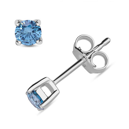 LUXURIANT DIAMOND- SI blaue Labor Diamant Ohrringe - 0,50 ct. image number 0