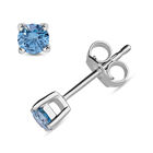 LUXURIANT DIAMOND - SI Lab Grown Blauer Diamant Ohrringe 925 Silber platiniert ca. 0.50 ct
