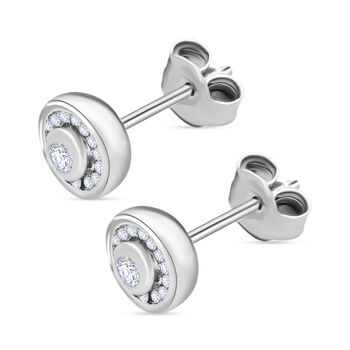 LUXURIANT SI-GH Labor Diamant Ohrringe, 925 Silber platiniert - 0,25 ct.