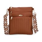 " life-style:Color:Brown; Size/Profile: PU Crossbody Bag Wall (exterior):PU Lining (Interior):Polyester; Pockets (exterior):Zipper -4; Pockets (interior): slip-2,zipped-1 Size:23*26 cm shoulder strap size:120 cm"