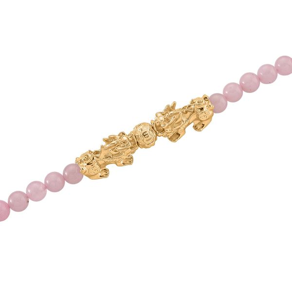 Rosenquarz Schmuckset Legierung gelb vergoldet ca. 430.00 ct image number 5