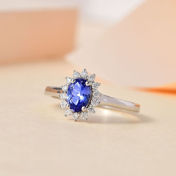 AA Tansanit und Moissanit Ring - 0,95 ct. image number 1