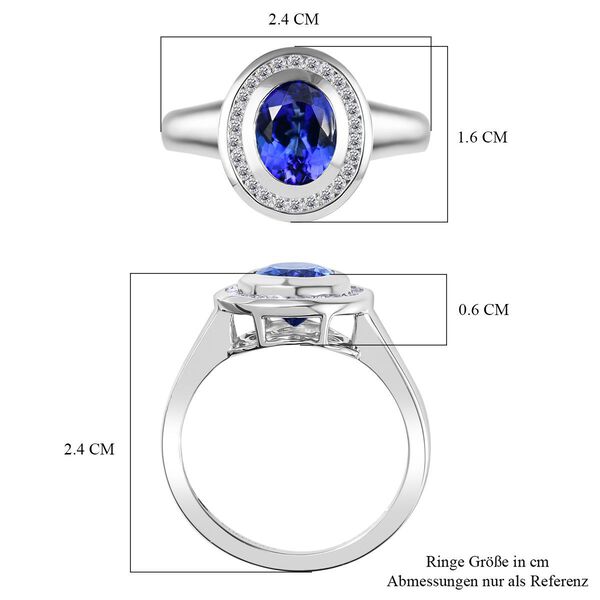 RHAPSODY AAAA Tansanit und VA EF Diamant Ring in 950 Platin - 2,26 ct. image number 5