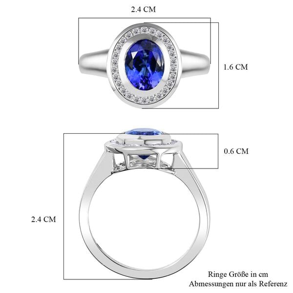 RHAPSODY AAAA Tansanit und VA EF Diamant Ring in 950 Platin - 2,26 ct. image number 5