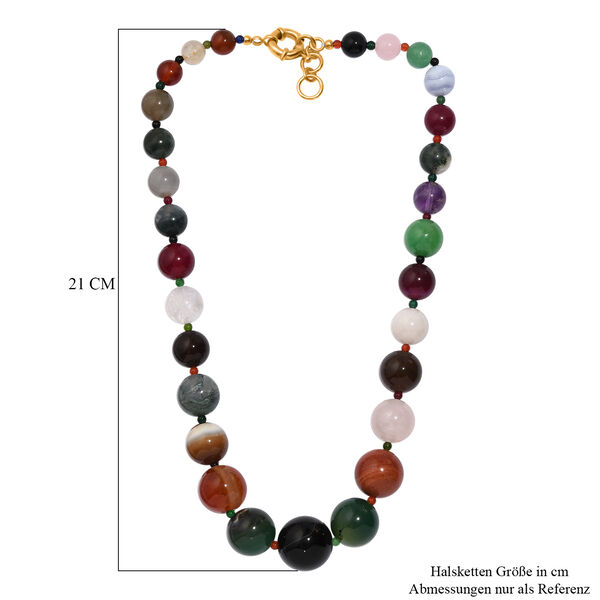 Multi Edelstein Halskette, 50 cm - 600 ct. image number 5