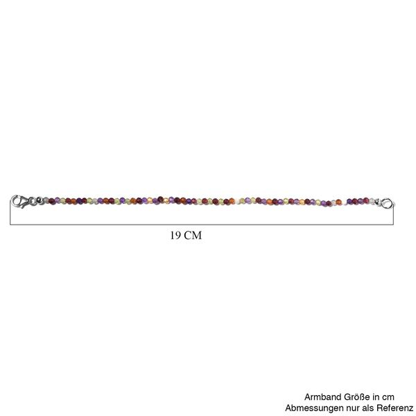 Mehrfarbiges Edelstein-Armband,  19 cm - 10,50 ct. image number 6
