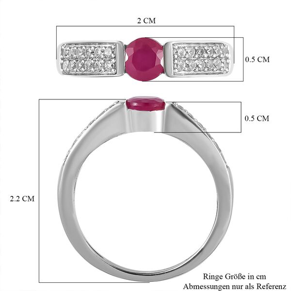 Afrikanischer Rubin und Zirkon-Ring - 1,26 ct. image number 7