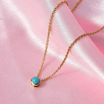 D'Joy Sleeping Beauty T&uuml;rkis Schmuckset ca. 50 cm 925 Silber 750 Vergoldet und Edelstahl 750 Vergoldet ca. 0,45 ct.