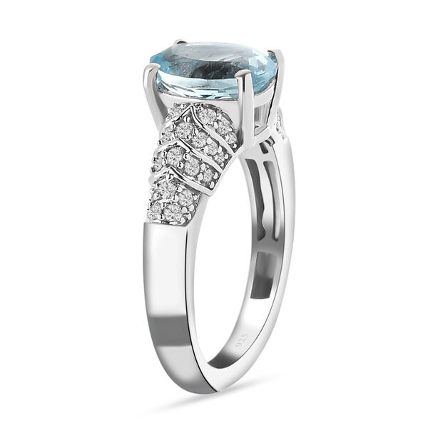 Espirito Santo Aquamarin und  Zirkon Ring, ca. 2,15 ct image number 6