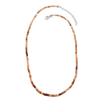 Goldene Zirkon-Halskette, ca. 45 cm, 925 Silber ca. 72,00 ct