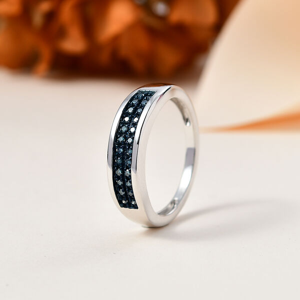Blauer Diamant-Ring - 0,20 ct. image number 2