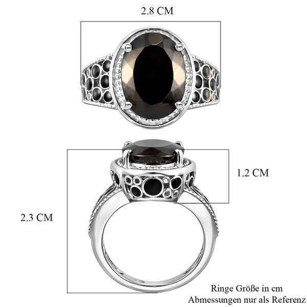 Elite Shungit Ring 925 Silber platiniert  ca. 3,63 ct image number 7