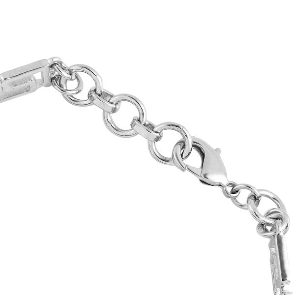 Gr&uuml;ner Onyx Armband ca. 19 cm Messing platiniert ca. 15,62 ct image number 4