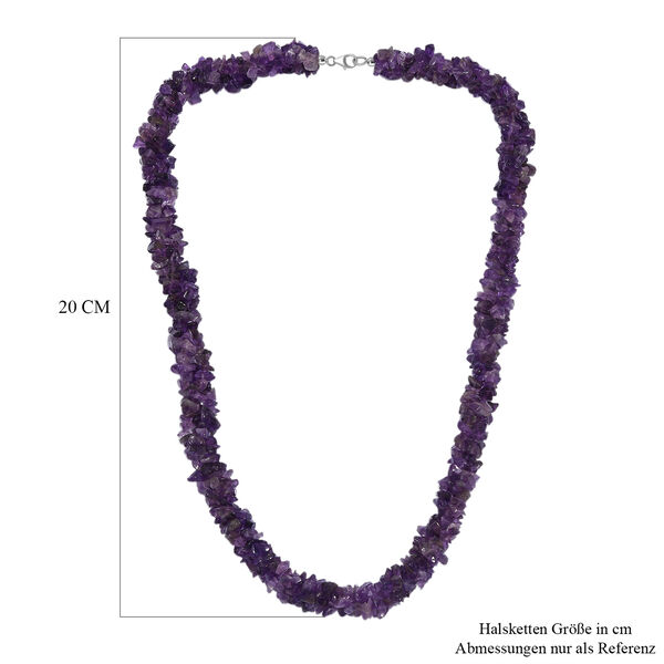 Afrikanische Amethyst Halskette, 50 cm - 370 ct. image number 5