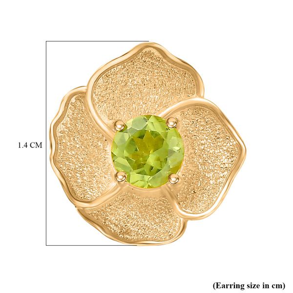 Peridot Ohrringe Nickelfreies Messing ca. 1.06 ct image number 4