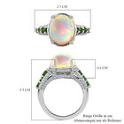 Natürlicher, äthiopischer Opal, Chromdiopsid und Zirkon-Ring - 4,64 ct. image number 6