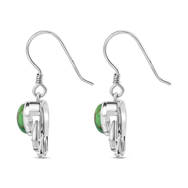 AAA grüne Mojave Türkis und schwarze Spinell-Ohrringe - 4,22 ct. image number 5