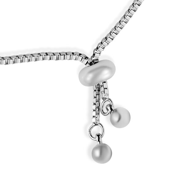 Wei&szlig;es Zirkonia Bolo-Armband, ca. 15-23 cm, reines Messing ca. 5,00 ct image number 4