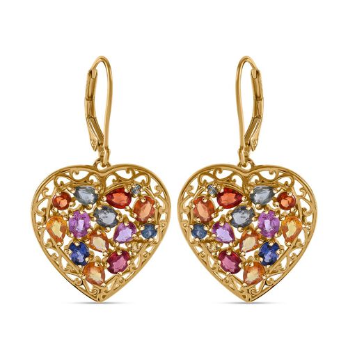Mehrfarbige Saphir Ohrringe - 5,16 ct. image number 0